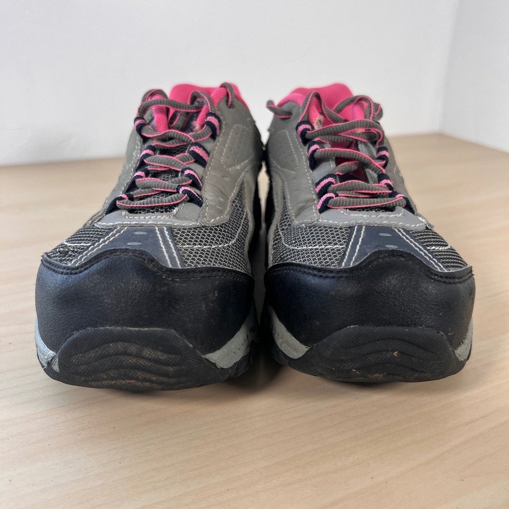Brahma Steel Toe Work Shoes Women 7 Gray Pink Leather Industrial ASTM F2413-11 - Picture 9 of 9